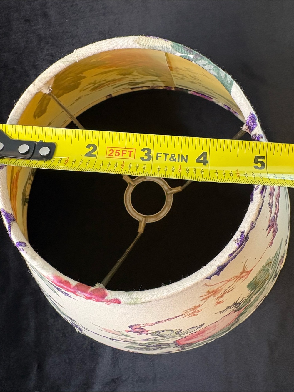 Handmade Floral Lampshade With White Fabric Base And Pink Rose Patterns - Picture 8 of 9